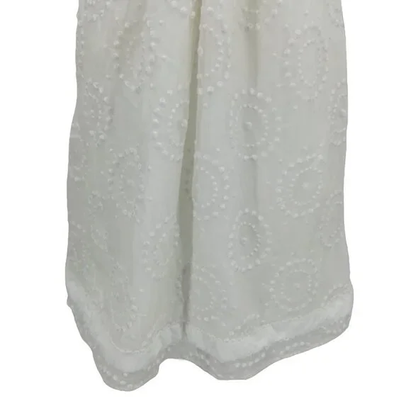 Lilly Pulitzer White Lace Sleeveless Sundress Size 8 Sheath Beach Wedding Silk - Picture 6 of 16